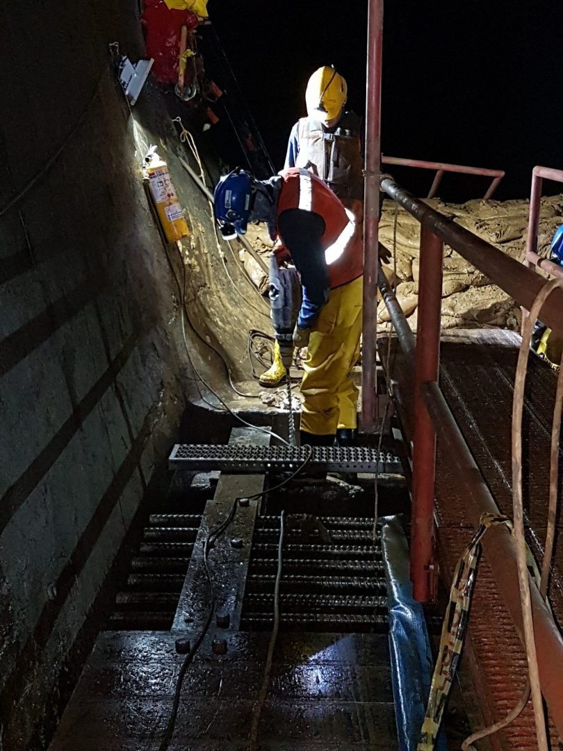 Apoyo parada túnel de carga Chivor 1 de la CH Chivor